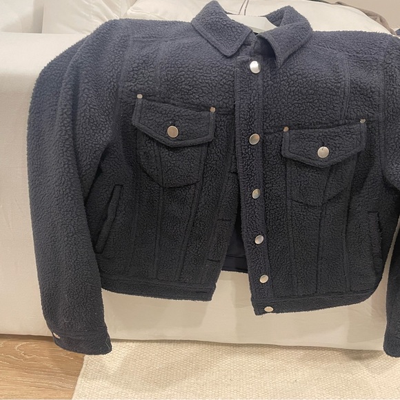 Cami NYC navy teddy jacket size Small